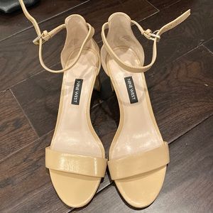Nine West 7.5 Nude Pruce Block heeled sandal